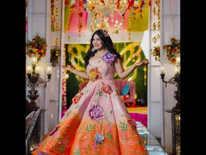 butta bomma pink dress Butta bomma song gergotte dresses superb quality 1800+ ship-lo